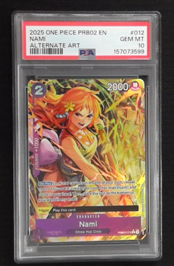 2025 ONE PIECE PRB02 012 PREMIUM BOOSTER ONE PIECE THE BEST VOL.2 NAMI PSA 10 - Image 1