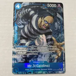 Mr.3 (Galdino) 056 Alternate Art - The Time of Battle One Piece English NM - Image 1