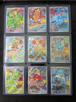 Pokemon SERIES 3 First Partner Illustration collection Set 9 Cards TCG in hand! - Image 1