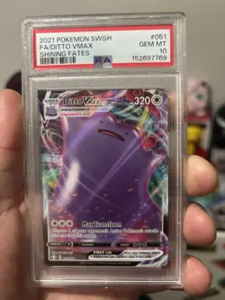 Pokemon Ditto VMAX 2021 Shining Fates Holo Card 051/072 PSA 10 - Image 1