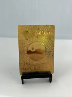 Pikachu Thunderbolt Metal Gold Foil Pokemon Card Fan Art Display Card HP70￼ - Image 2