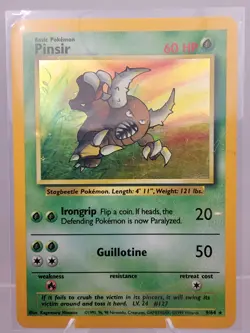 Pinsir 9/64 Jungle Set - NO SYMBOL Misprint ERROR Holo Pokemon Card TCG — 1999 - Image 1