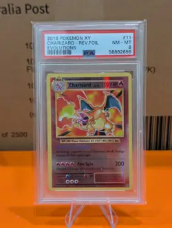 2016 Pokemon XY Evolutions Charizard #11 Reverse Holo PSA 8 NM-MT🔥 Rare - Image 1