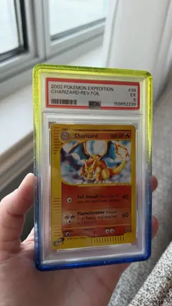 Pokemon Expedition Charizard Reverse Holo Rare Card 39/165 2002 PSA 5 - Image 1