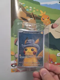 Pikachu with Grey Felt Hat SV Promo 085 Sealed NM Van Gogh Museum Pokemon Card - Image 2