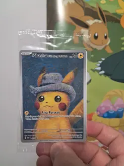 Pikachu with Grey Felt Hat SV Promo 085 Sealed NM Van Gogh Museum Pokemon Card - Image 4