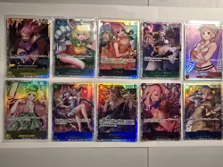 One Piece Japanese Super RARE SR 10 Card Waifu Lot Rebecca, Ulti, Reiju, Carrot - Image 1