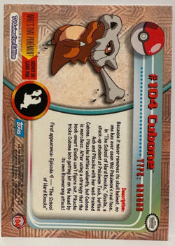 Cubone #104 Topps Trading Cards Series 1 Pokemon - Image 2