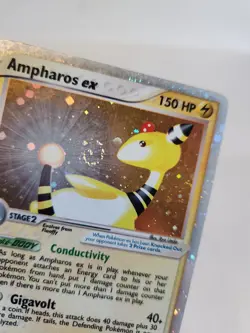 SWIRL Ampharos ex 89/97 EX Dragon Pokemon Card Holo Foil Rare MP+ Or LP- - Image 1