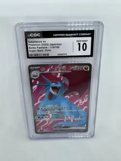 CGC 10 Salamence ex 119/100 SR Battle Partners sv9 Pokemon Card - Image 1