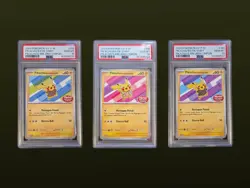 PIKACHU BATIK SHIRT 3 CARD LOT #154 #155 #190 INDONESIA JOURNEY PROMO PSA 10 - Image 1