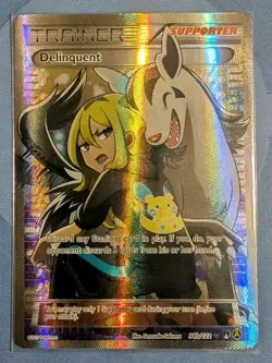 Delinquent 98b/122 Full Art Alternate Art Promo Pokemon Card NM Near Mint - Image 1