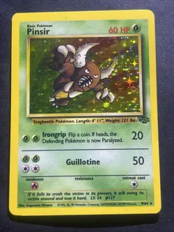 Pokemon TCG Pinsir Holo Rare Card 9/64 Jungle Unlimited - Image 1