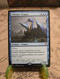 MTG Shimmer Dragon Throne of Eldraine Regular Rare NM - Image 1