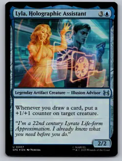 Lyla, Holographic Assistant 7 Marvel's Spider-Man: Eternal-Legal MTG Foil NM - Image 1