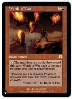 Words Of War NM* THE LIST Onslaught ENGLISH 244/350 mtg -UnltdCards - Image 1