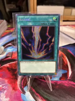 Yu-Gi-Oh! TCG Raigeki Prismatic Secret Rare TN19-EN010 Limited Edition - Image 1