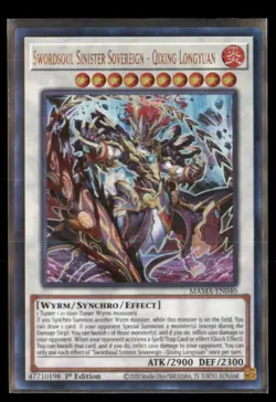Yu Gi Oh! Swordsoul Qixing Longyuan MAMA EN040 Ultra Rare 1st Edition Holo - Image 1