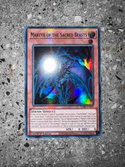 Yugioh TCG Martyr of the Sacred Beasts CORI-EN009 Super Rare 1st Edition EU NM-M - Image 3
