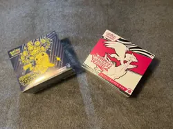 Pokemon White Flare Elite And Surging Sparks ETB Set of 2 FACTORY SEALED - Image 1