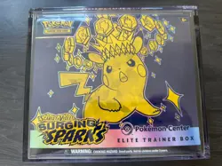 Pokemon TCG Surging Sparks Pokemon Center Elite Trainer Box ETB Sealed Acrylic - Image 1