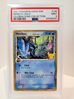Pokemon SWSH136 Mimikyu Holo - PSA 9 - Celebrations collection - Image 1