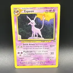 Espeon 20/75 Neo Discovery Rare Unlimited English Regular Stage 1 70 HP - Image 1