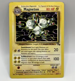 Pokemon Card Magneton 26/62 Non Holo Rare Fossil Set WOTC Vintage LP/MP - Image 1