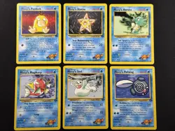 Misty’s 6-Card Lot Pokemon Gym Challange- Psyduck Horsea Seel Magikarp Staryu - Image 1