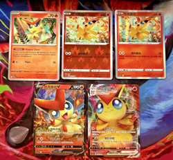 Pokemon TCG Victini Card Lot (5) English Chinese Reg Rev Holo V VMAX Cards NM - Image 1