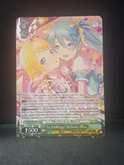 Weiss Schwarz PJS/S91-E032 R To The Stage! Hatsune Miku Card - Image 1