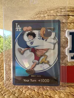 2026 ONE PIECE LOS ANGELES DODGERS MONKEY D LUFFY DON CARD PROMO - Image 2