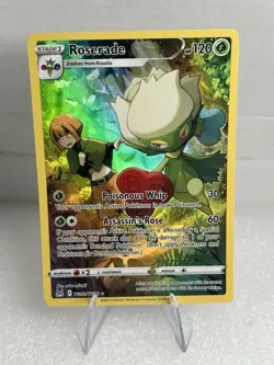 Pokemon Roserade Full Art Ultra Rare Holo TG02/TG30 Lost Origin EN 120 HP - Image 1