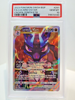 Pokemon SWSH291 Lucario Vstar PSA 10 - Promo - Image 1