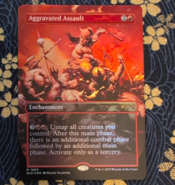 Wizards of the Coast MTG Aggravated Assault Rainbow Foil SL 1983 EN - Image 1