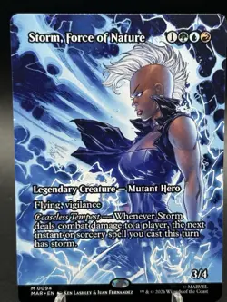 MTG Storm, Force of Nature (Borderless) (94) Regular Marvel Universe Eternal MAR - Image 1