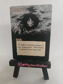 Sol Ring Hand Painted Alter Altered Art MTG Magic the Gathering - Image 1