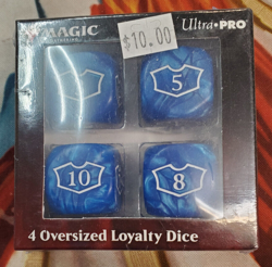 Magic the Gathering 4 Oversized Loyalty Dice Blue - Image 1