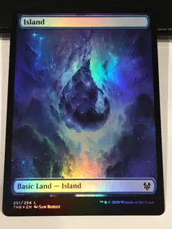 Island FOIL Full Art - Theros Beyond Death (THB) MTG: Near Mint, English - Image 1