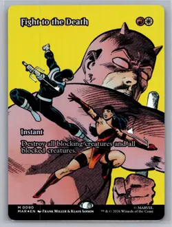 Fight to the Death (Borderless) 90 Marvel Universe Eternal-Legal MTG Foil NM - Image 1