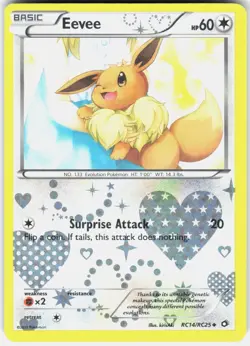 Pokemon Eevee RC14/RC25 Holo Legendary Treasures: Radiant Collection Pokemon NM - Image 1