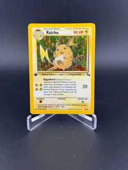 Raichu - 14/62 Fossil 1st Edition Holo Rare Pokemon - NM/LP - Image 1
