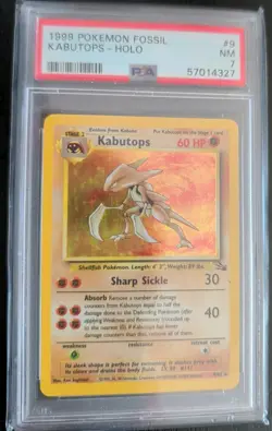 Pokemon 1999 Kabutops Holo Psa 7 - Image 1