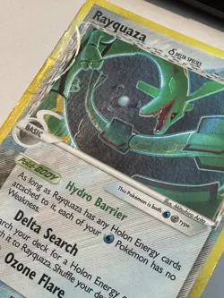 Vintage Pokemon TCG Rayquaza Delta Species Holo Rare 16/110 Holon Phantoms DMGed - Image 5
