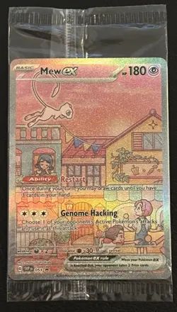 Pokemon Mew ex 053 SV Black Star 151 Promo Full Art Holo Eng 2023 SEALED - Image 1