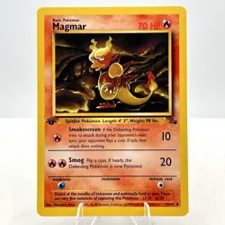 Magmar 39/62 Fossil Pokemon TCG Uncommon 1st Edition NM - Image 1