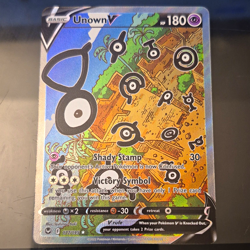 The Pokemon Company Unown V 177/195 Silver Tempest Alt Full Art Holo UR EN 180HP - Image 1