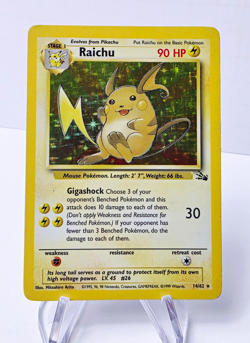 Wizards of the Coast Raichu 14/62 Fossil Holo Rare EN 1999 90 HP Unlimited - Image 1