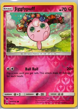 Pokemon Jigglypuff SM - Unbroken Bonds 134/214 Reverse Holofoil Near Mint - Image 1