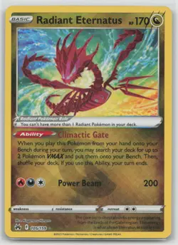 Radiant Eternatus 105/159 Radiant Rare Crown Zenith Pokemon Near Mint - Image 1